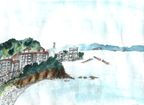 水彩画/浜島